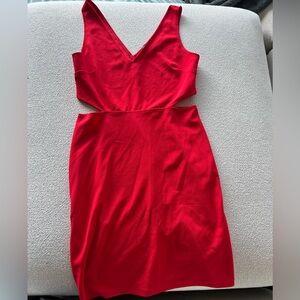 Red cutout dress